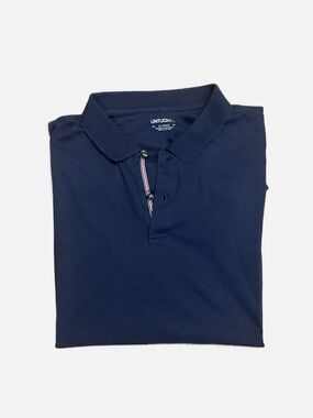 Untuckit Men's Size XL Wrinkle-Free Damaschino Navy Polo